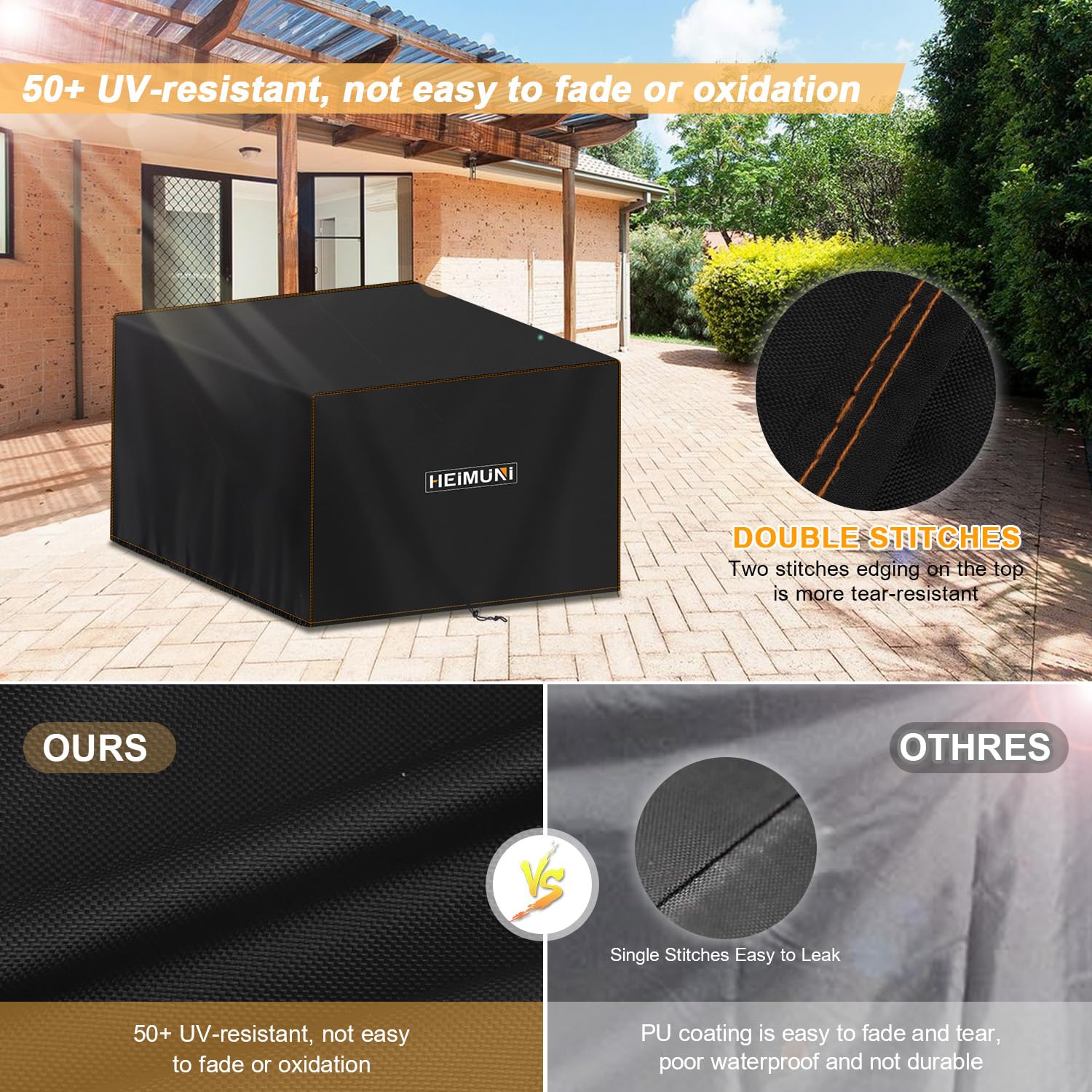 Funda para Barbacoa Exterior Impermeable, 55x50x38cm Funda Protectora para Barbacoa 420D Oxford Funda Parrilla Exterior Cubierta BBQ de Parrilla para Ninja Woodfire OO101UK - 5