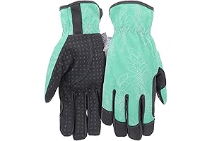 MUD Everyday Mud Women's Synthetic Leather Palm with Silicone Dotted Grip Garden Gloves