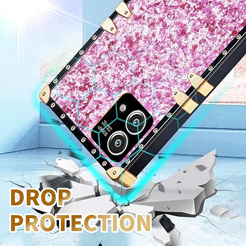 Miniatura 6 de Loheckle Funda para teléfono móvil Moto G Stylus 5G 2023 para Motorola G Stylus 5G 2023, diseño cuadrado lindo con soporte de anillo y cordón para