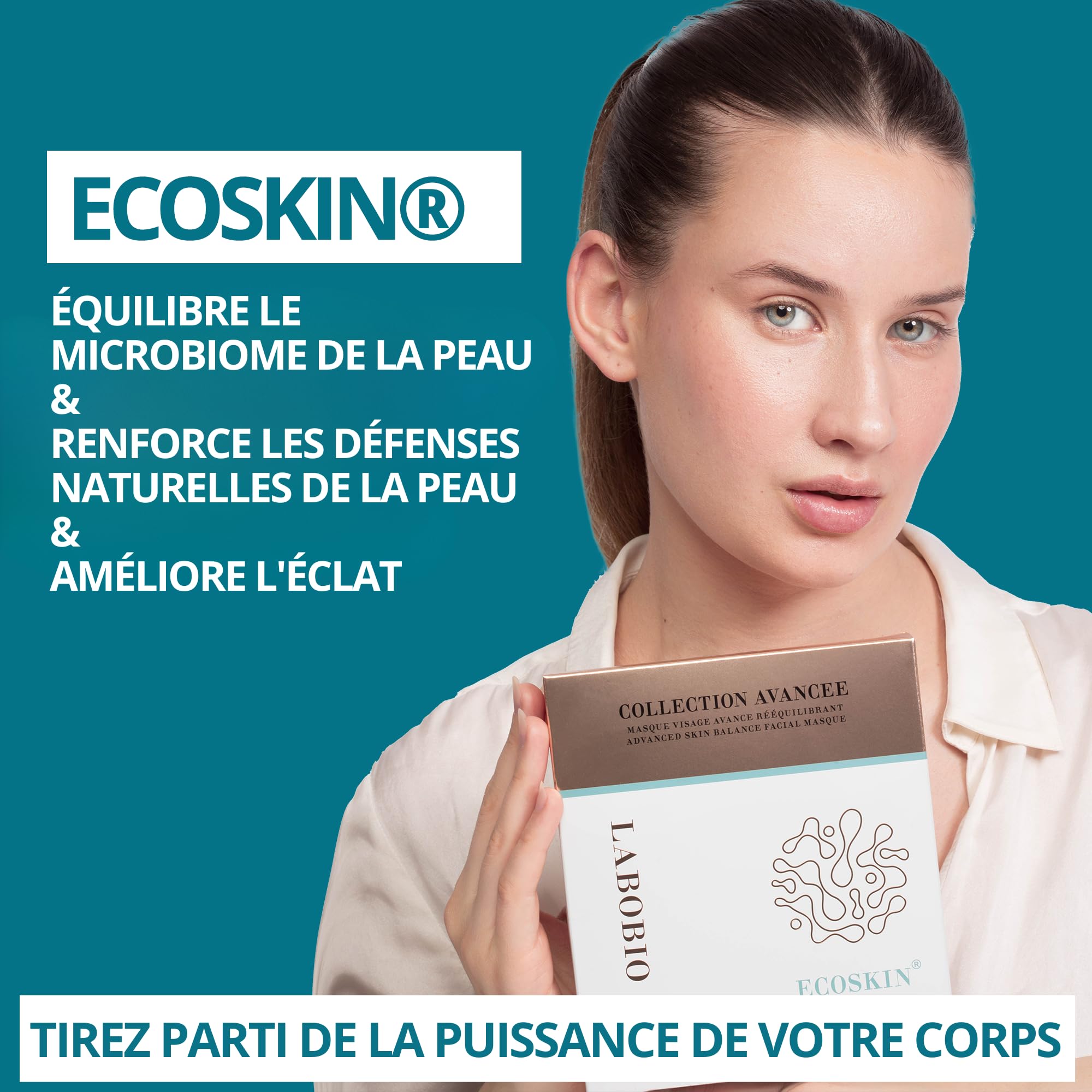 Masque Visage Hydratant & Apaisant – Lot de 6 Masques | Hydratation Intense | Soin Visage | Fabriqué en France | LABOBIO