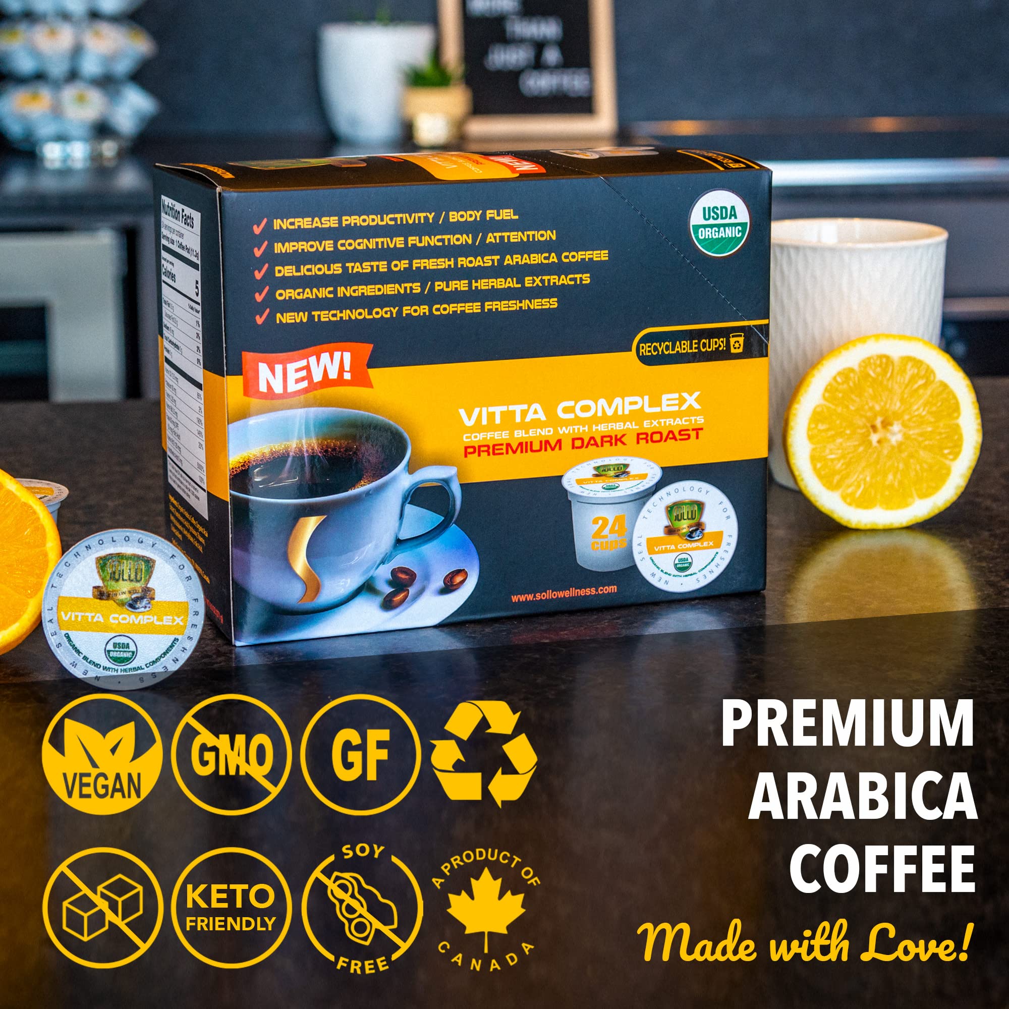 Rakuten SOLLO VITTA Complex Coffee Pods Infused With Essential Vitamins