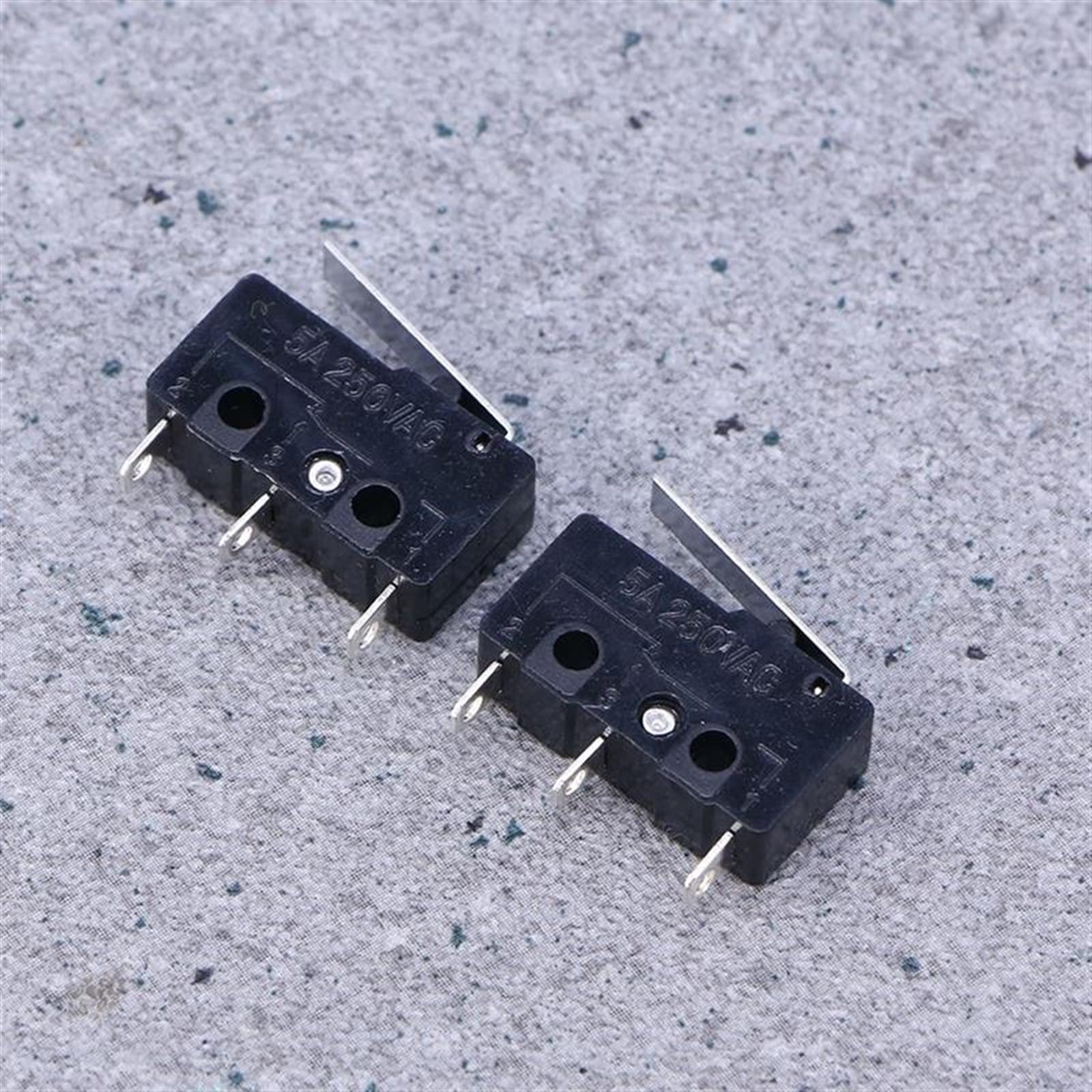 Microinterruptor de límite de 12/20 piezas, interruptor de botón pulsador momentáneo 5A 125 250VAC, 3 palancas de bisagra largas, microinterruptor de puerta eléctrica, final de carrera(One Size)