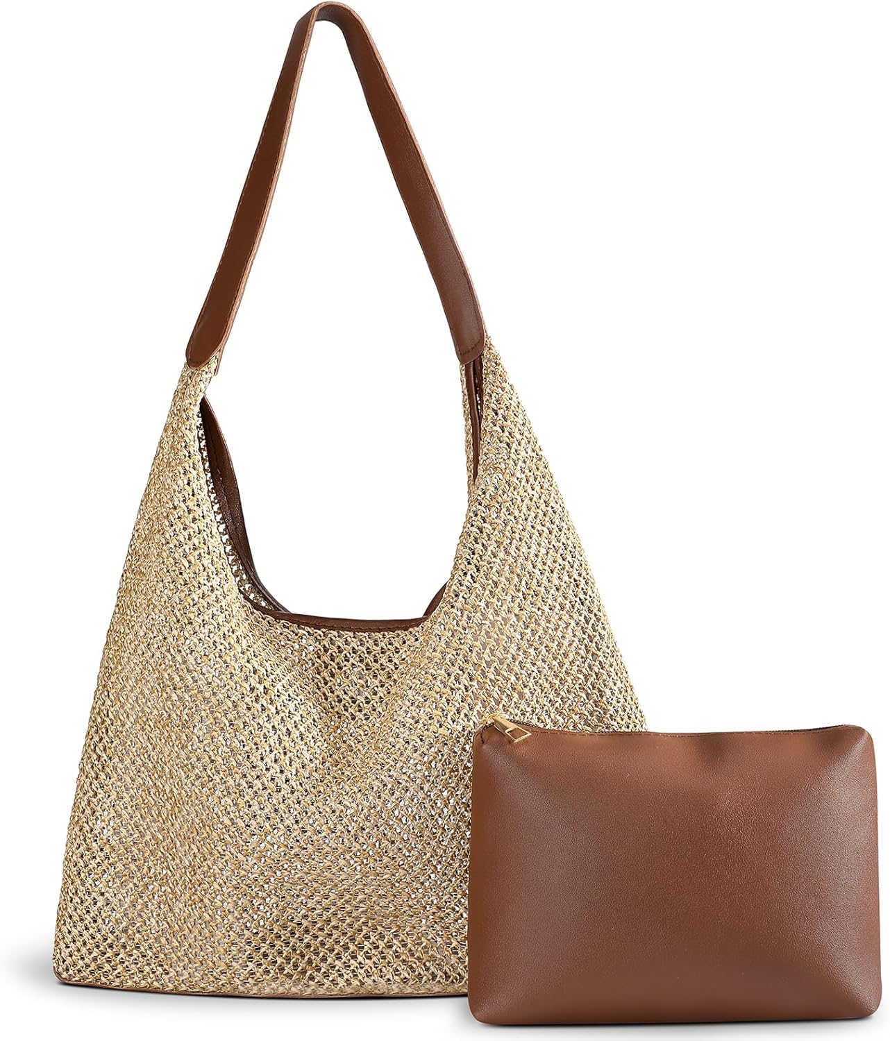 Straw Beach Bags for Women- Beach Bags for Women, Mesh...