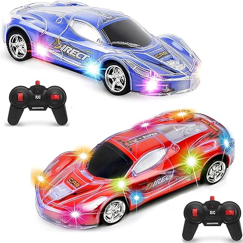 Haktoys AutomĂłviles iluminados con control remoto paquete de 2 vehĂculos deportivos de carreras RC mejorados de 24 GHz escala 124 vehĂculos de Haktoys AutomĂłviles iluminados con control remoto paquete de 2 vehĂculos deportivos de carreras RC mejorados de 24 GHz escala 124 vehĂculos de