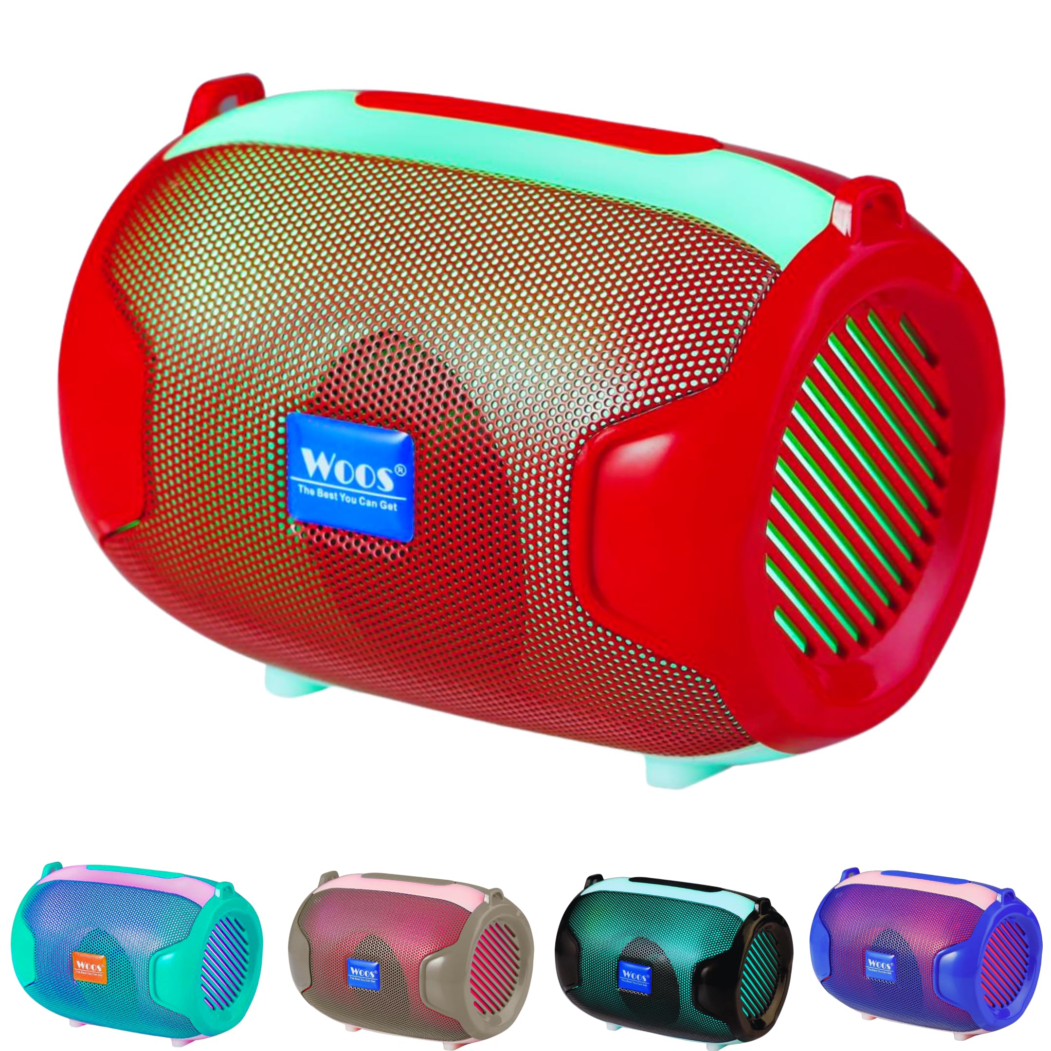 Woos BeatBall Unleash Stereo Power with Vibrant RGB, USB, TF, and FM - Innovative Design with Hanging Points for Portable Musical Bliss(Multi)