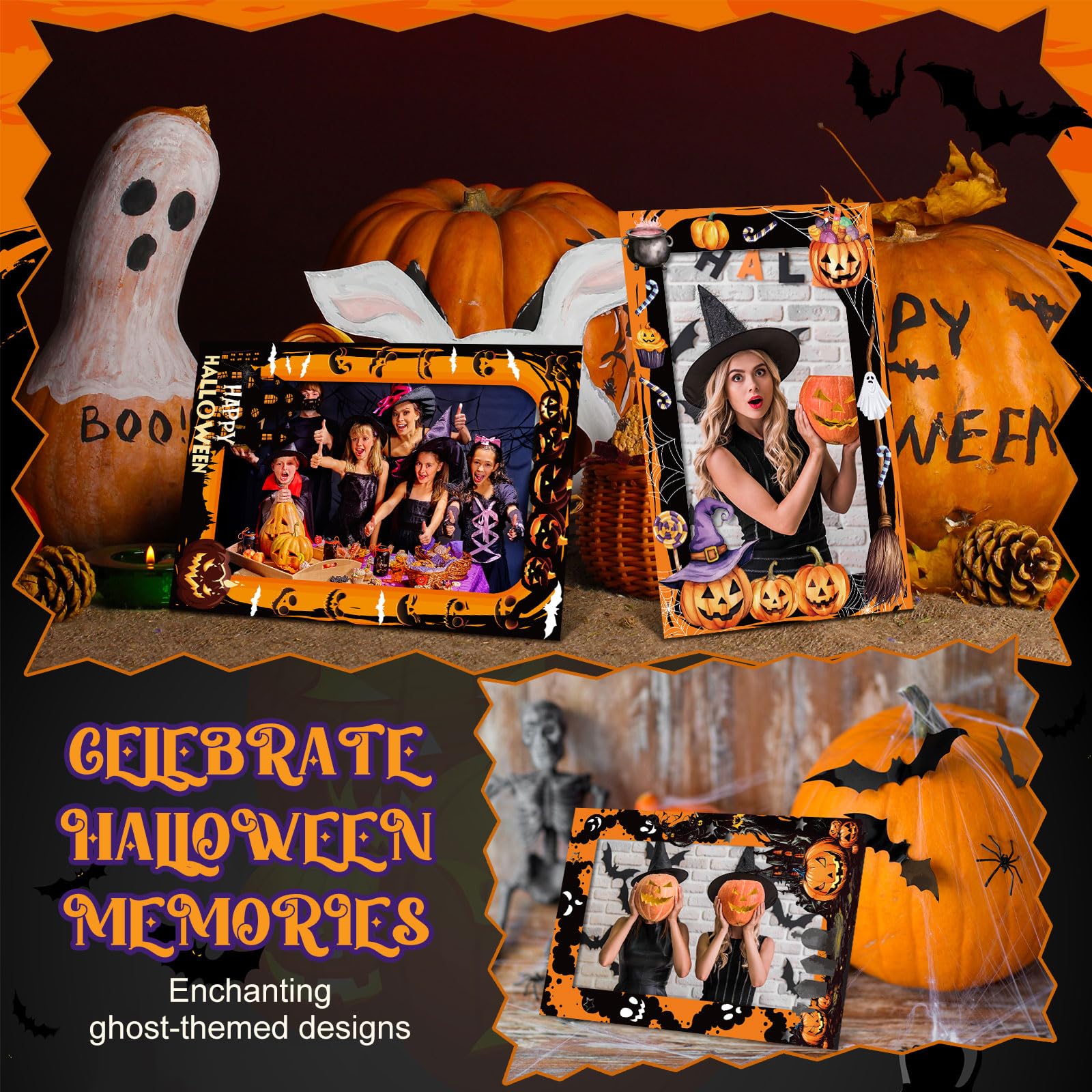 Amazon.com - AmazingSpark 50 Pack Halloween Pumpkin Picture Frame