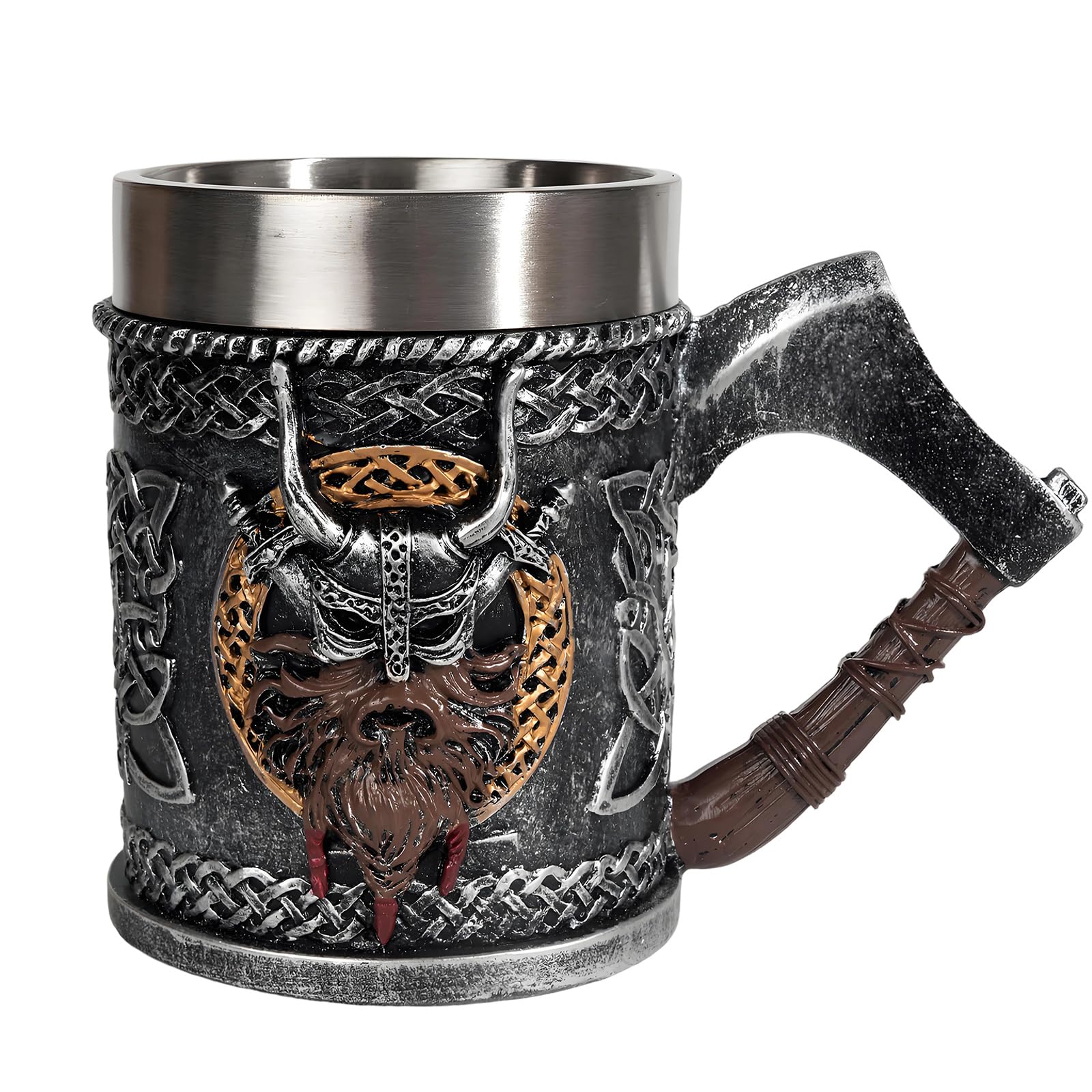 Tsophreniq Nordics Themd Resin Drinking Cup Stainless Steel Inner Mug Drinkware for Home Decoration or Daily Use Resin Drinking Cup