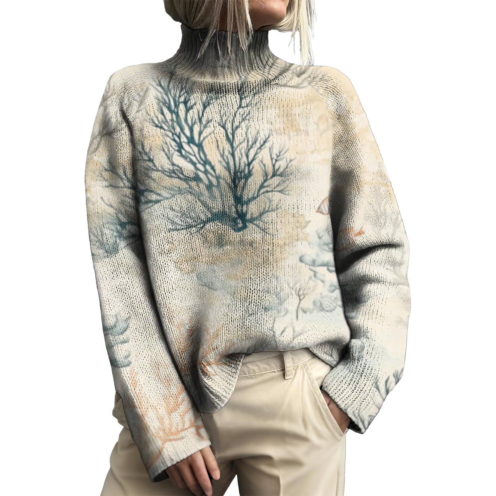 Turtleneck Sweater Women 2025 Fall Winter Trendy Knit Outdoor Activities Versatile Matching Daily Wear Pullover