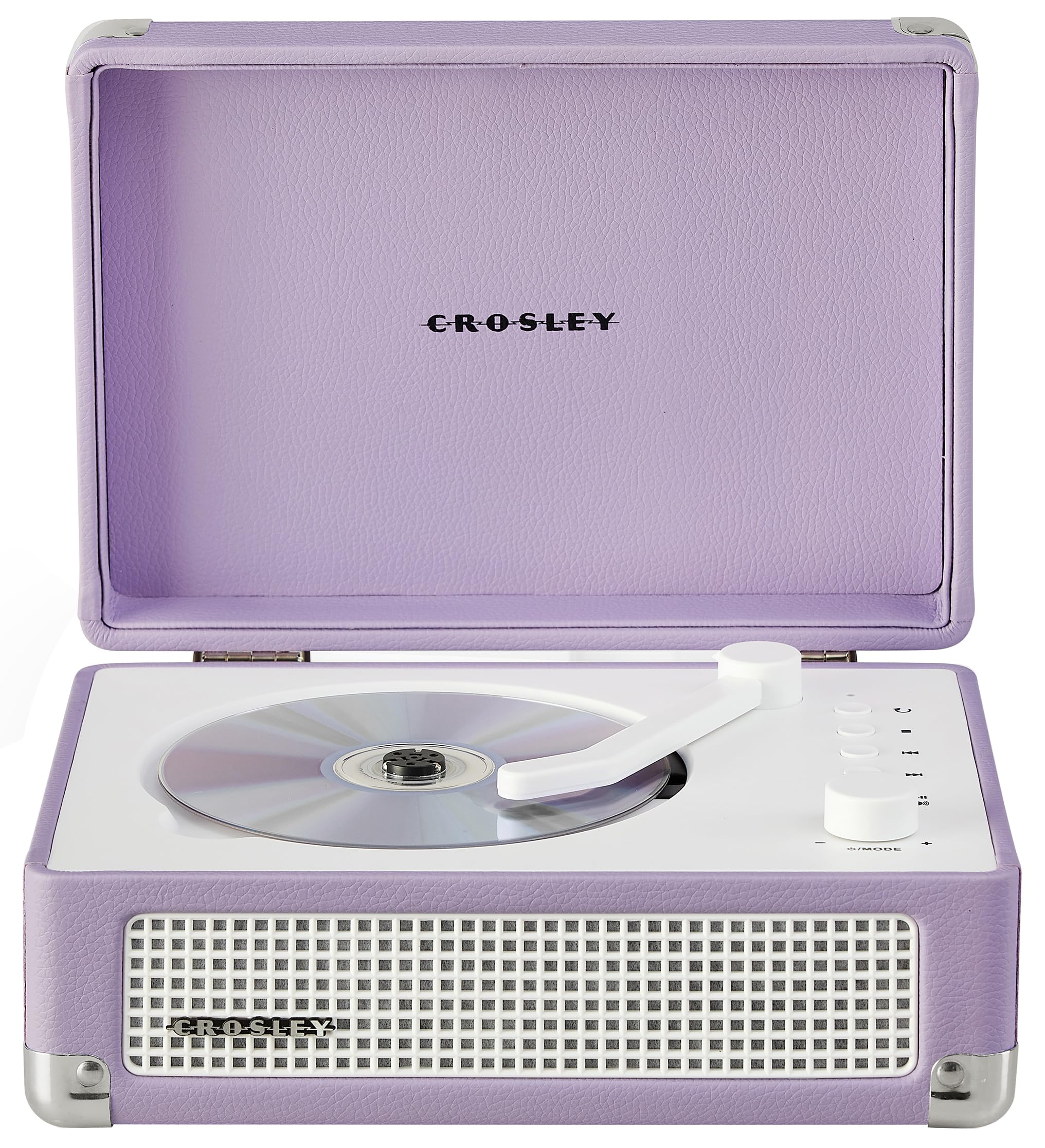 Crosley CR3505A-LN Cruiser Retro Portable CD Player with Stereo Bluetooth Speakers and FM Radio, Lavender