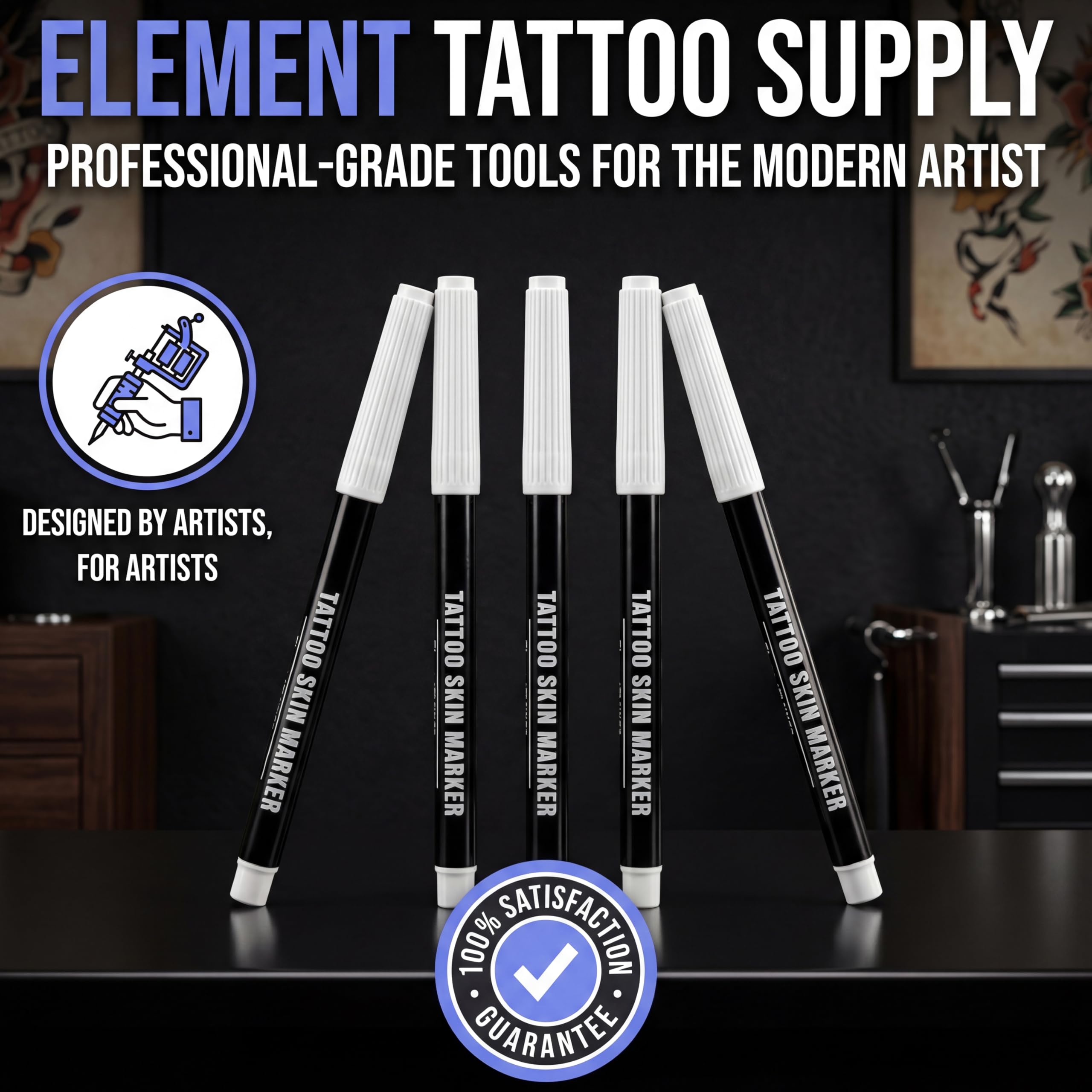 Tattoo Markers Pack of 5 - Element Tattoo Supply -7