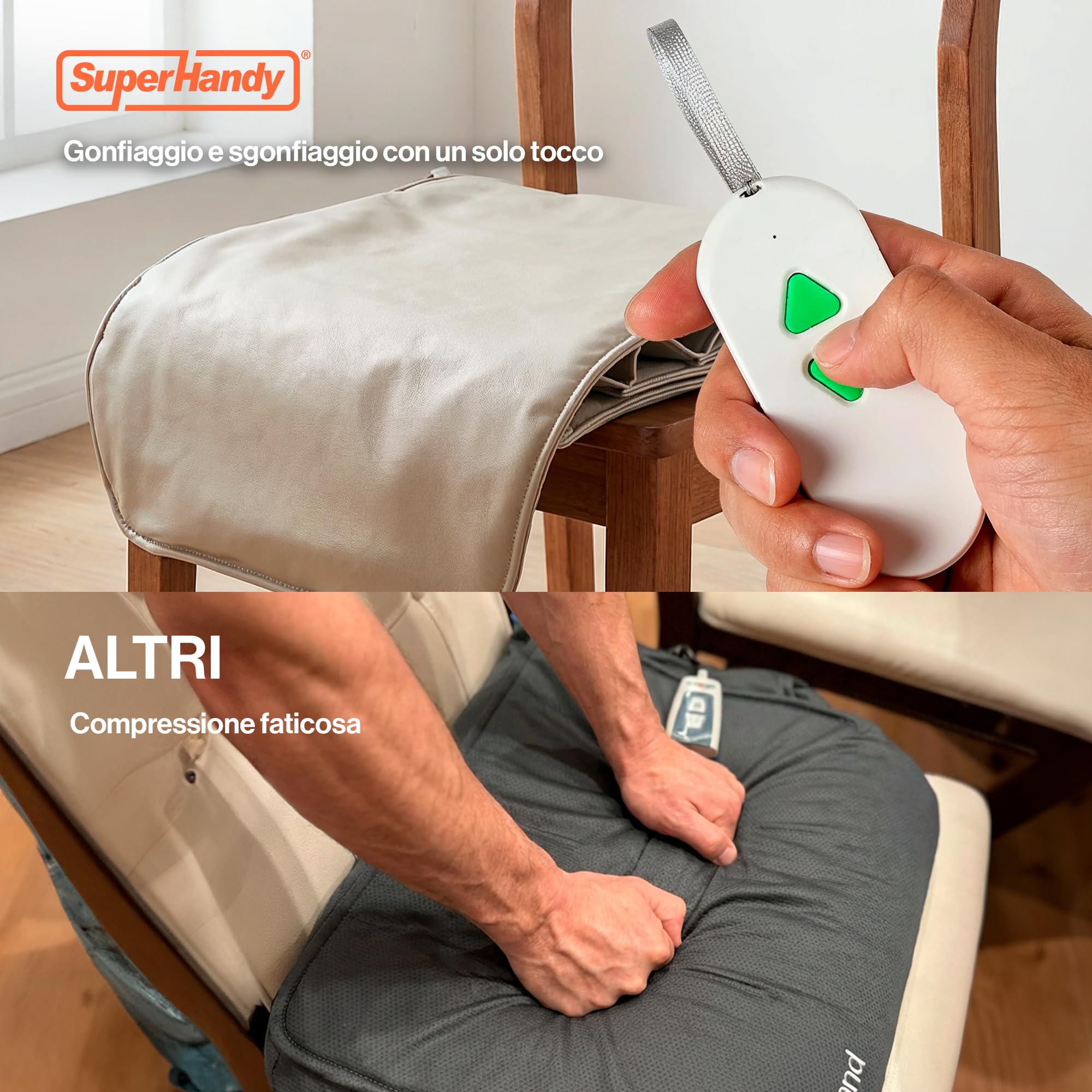 SuperHandy Cuscino Alzapersone Elettrico, Portatile, a Batteria