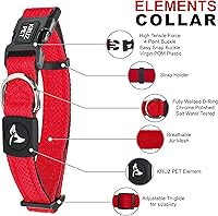 Vista 4 de Kruz - Collar de perro para perros medianos (ancho de 1 pulgada, cuello de 13.5 a 19 pulgadas), banda ajustable para el cuello de mascotas