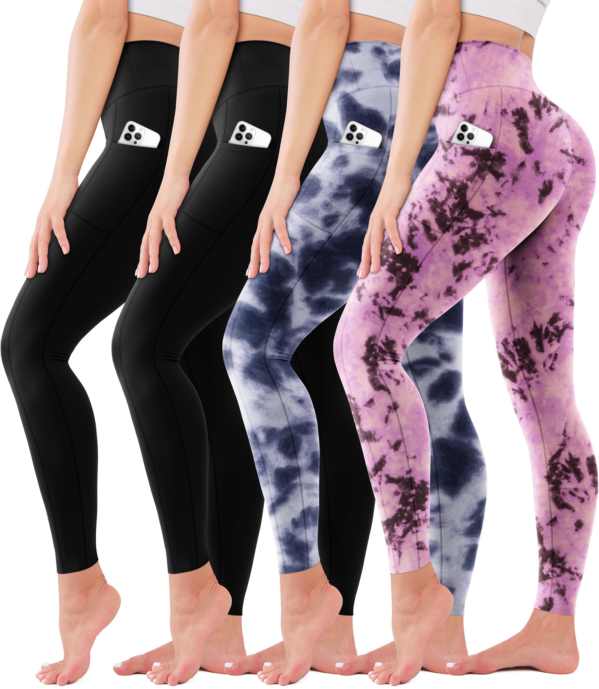 4 Pack High Waisted Leggings
