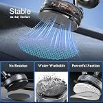 Magnetic Phone Holder for Car,Vacuum Suction Cup Phone Mount,Magsafe Car Mount for iPhone, No Need Charge,Folding Holder for iPhone and Android (Gary)