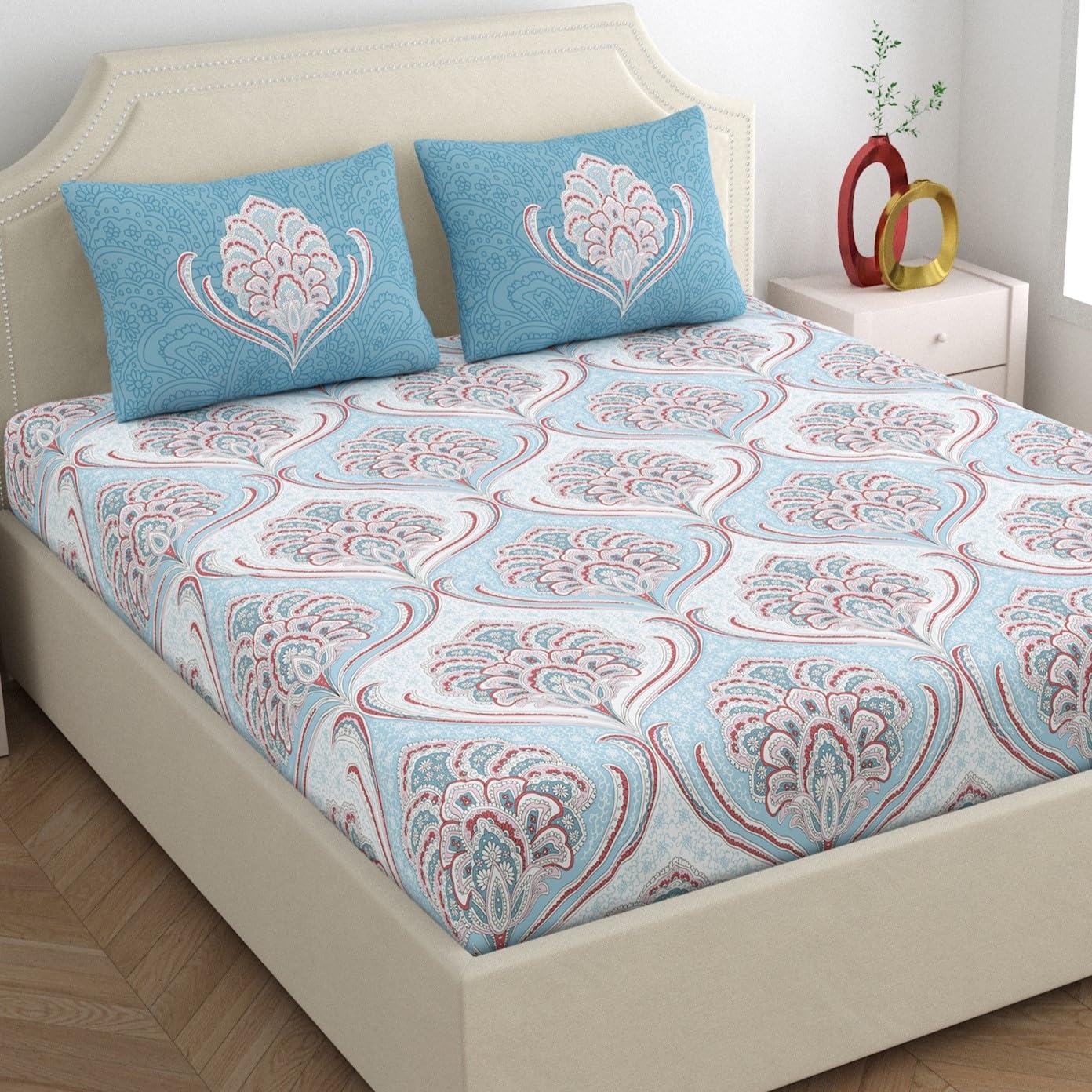 See full amazon price history chart for Dreamscape 100% Cotton Satin King Bedsheet with 2 Pillow Covers | 200 TC Floral Red for King Bed (8.3ft X 9ft) Dreamscape 100% Cotton Satin King Bedsheet with 2 Pillow Covers | 200 TC Floral Red for King Bed (8.3ft X 9ft) (B0D87N2917) Amazon Price History, Amazon Price Tracker