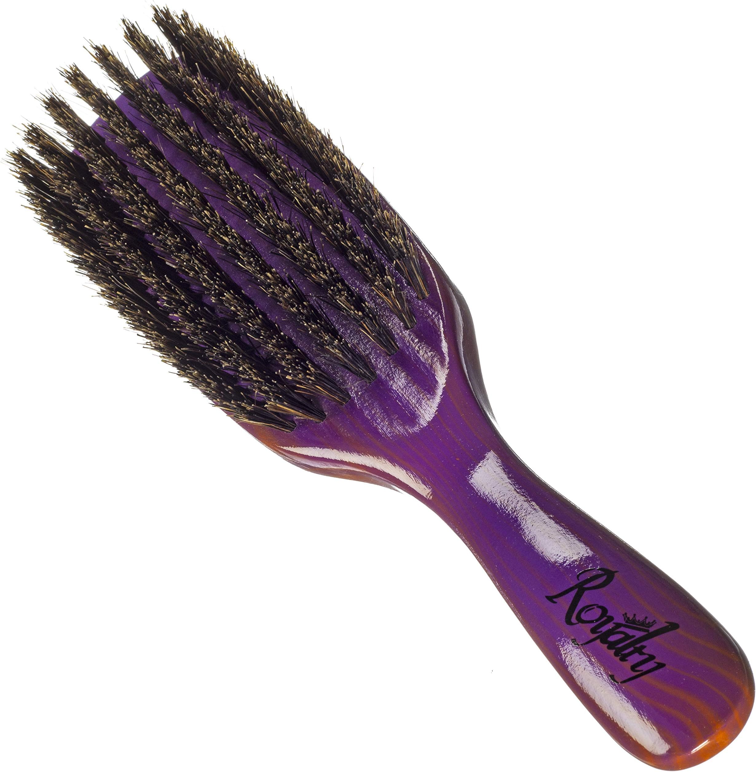Royalty By Brush King Wave Brush #723-7 row Medium - Premium Feel - Great 360 waves brush