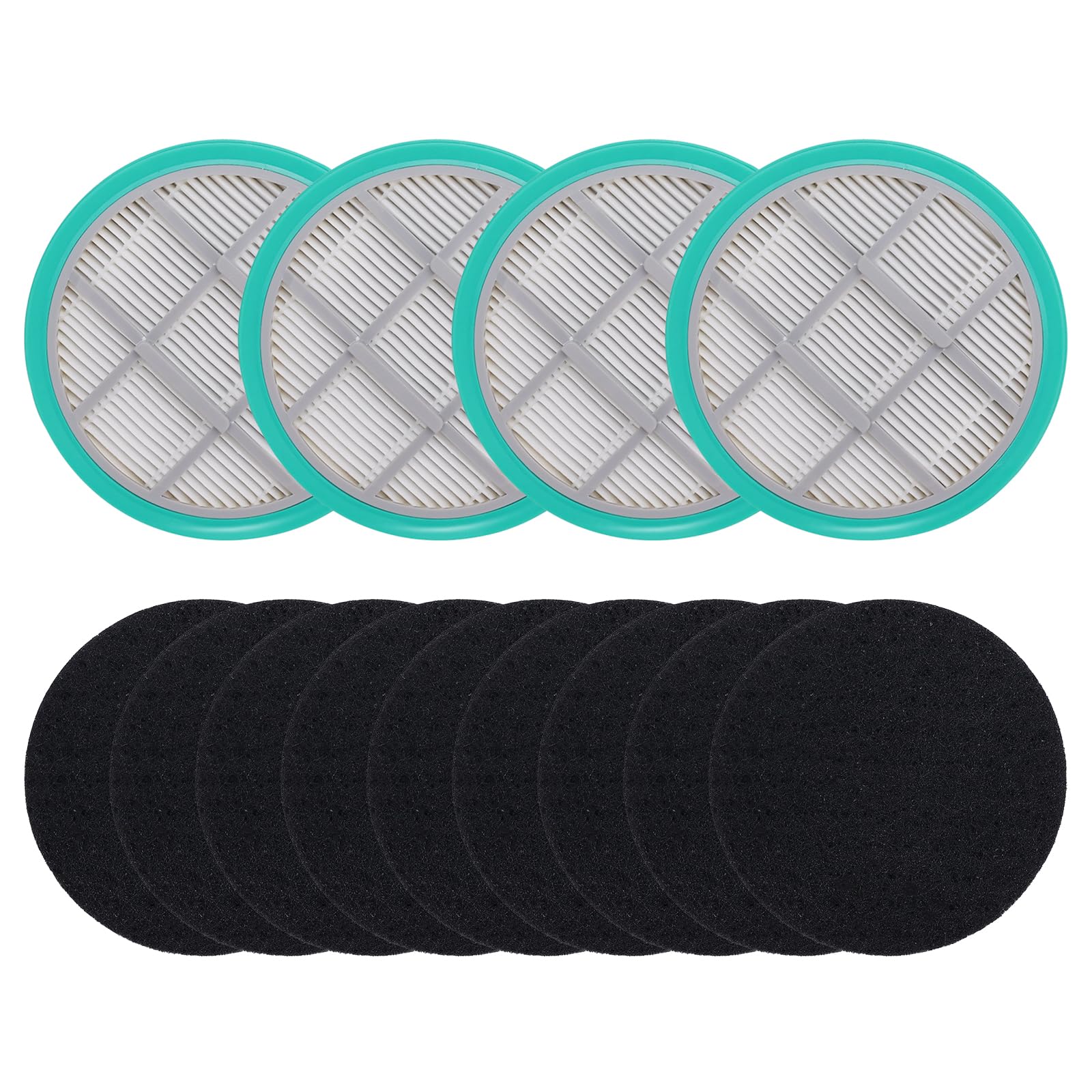 HEPA Filter Sponge Replacement Accessories for 8VR Pet Grooming Kit & Vacuum, Washable and Reusable Filters(4 Hepa Filters+8 Sponges)