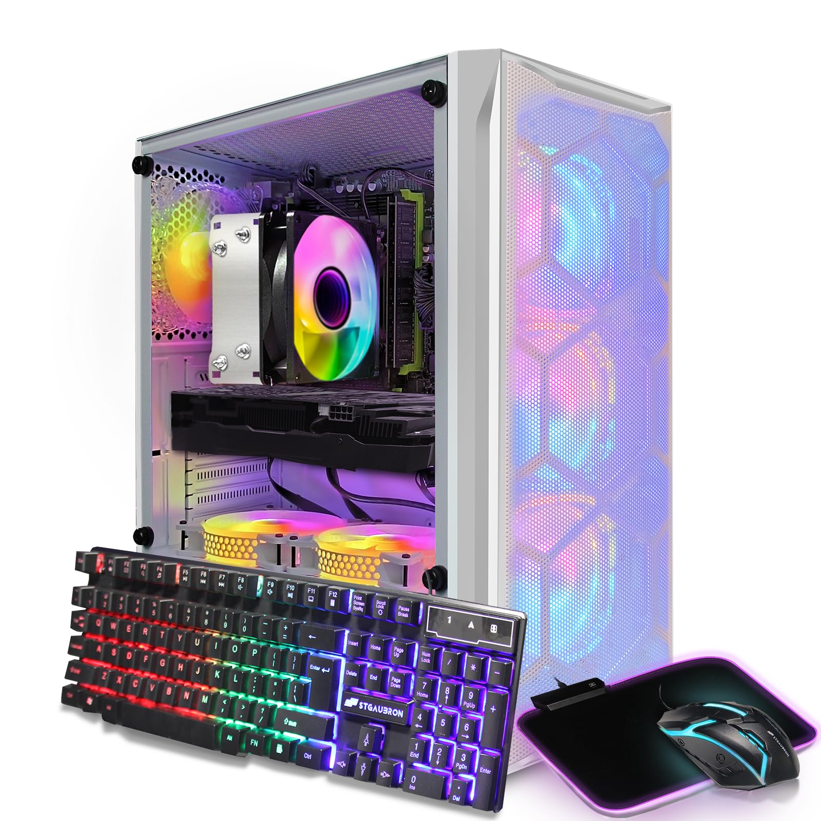 STGAubron Gaming PC Desktop, GeForce RTX 2060 Super 8G, AMD Ryzen