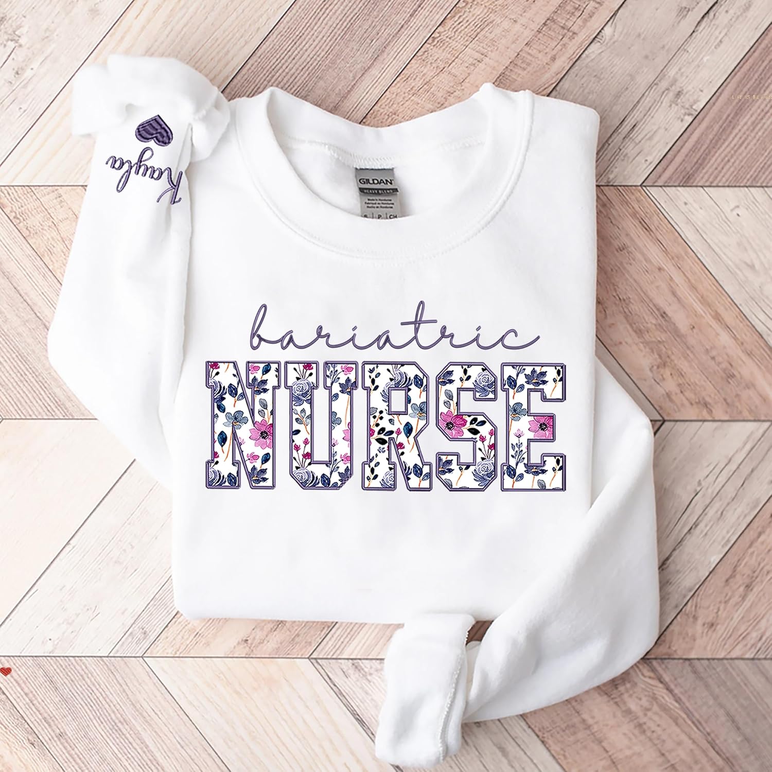 Personalized Embroidered Nurse Sweatshirt for Women, Custom Name & Specialties (ER, RN, NP, L&D), Nurse Gifts - Image 6