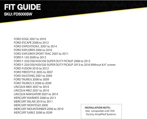Miniatura 4 de Scosche FD5000SWF - Adaptador de interfaz de repuesto estéreo de fábrica, compatible con vehículos FordLincolnMercury seleccionados 2005-2014, arnés