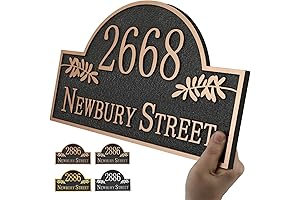 15" x 7.8" Engraved Address Plaque Large Metal