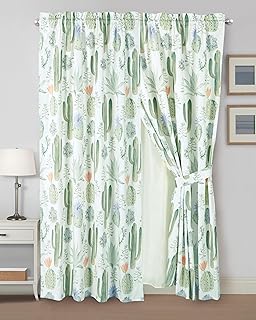 Chezmoi Collection Gregory 4-Piece Southwestern Serene Desert Window Cur...