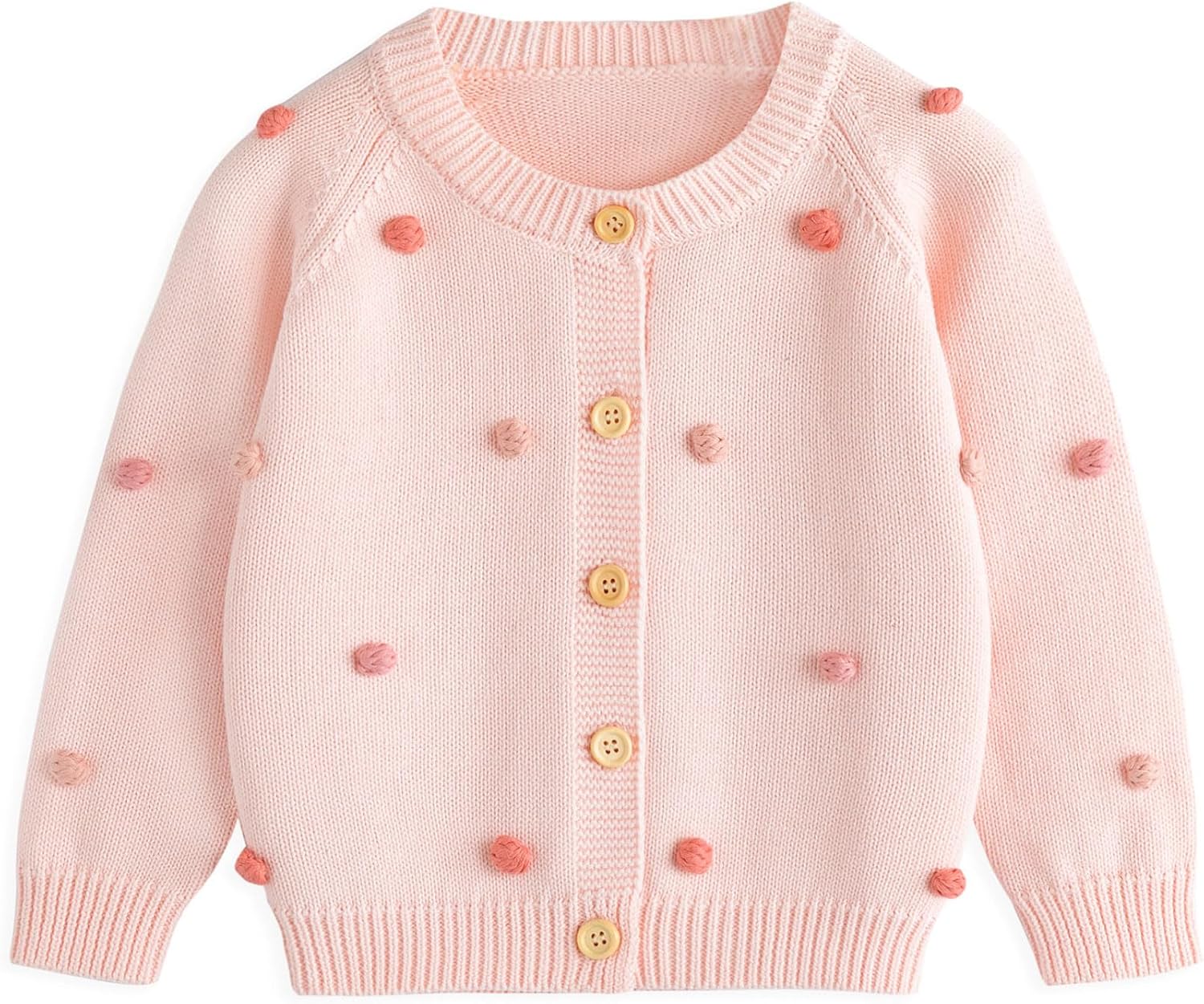 Simplee kids Baby Sweater Cardigan Jacquard Cable-Knit Spring Coat Long Sleeve Cardigan for Baby Girl