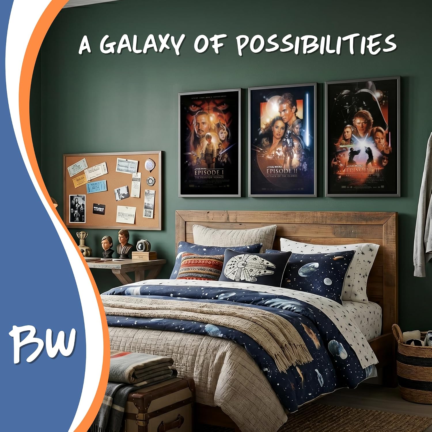 BigWig Prints Star Wars Posters, All 9 Films Every Hero Every Villain, Complete Saga Gallery-Ready Wall Art, Star Wars Gifts, Set of 9 Unframed (11x17)