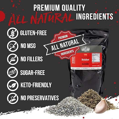 Vista 16 de Lane's Condimento Brisket Rub, condimento natural para frotar los glúteos, perfecto para hamburguesas, filetes y cerdo para ahumar, fabricado