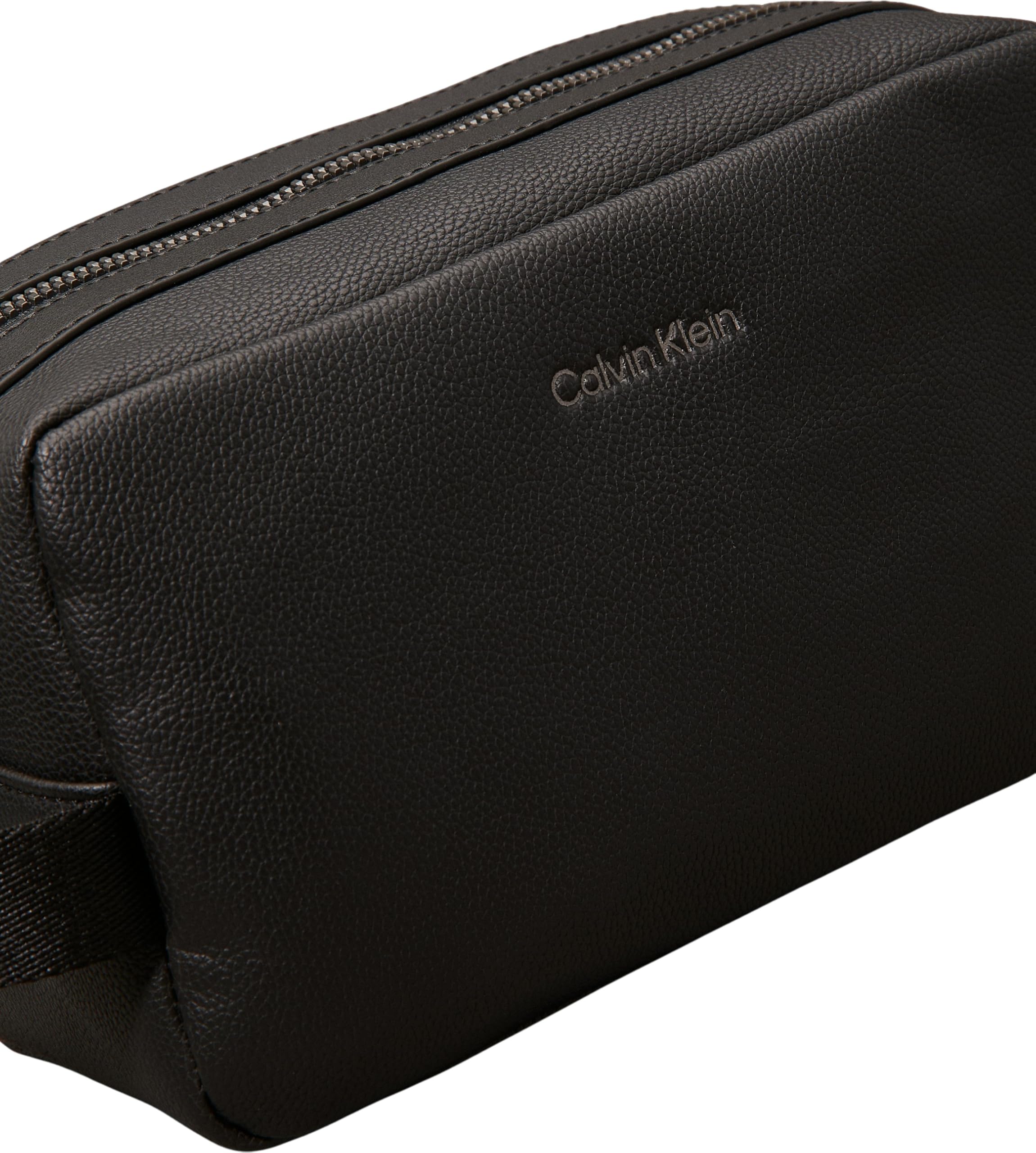 Calvin Klein Uomo Beauty Case Warmth Washbag Pelle Sintetica, Nero (Ck Black), Taglia Unica