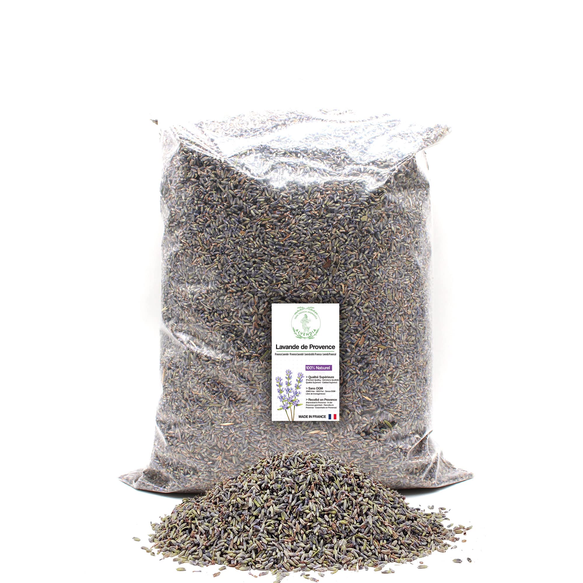ALVENDIA - Lavender from Provence - Harvest 2024-1 KG Package (1000 GR)