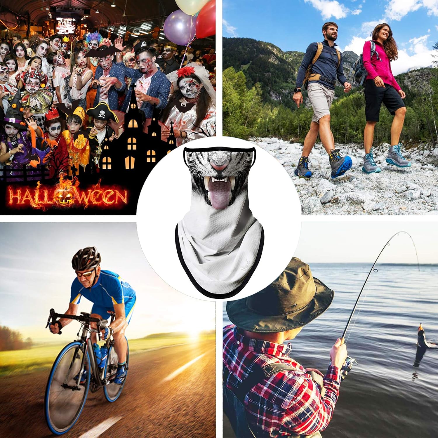 Obacle Bandana Face Mask with Ear Loops Neck Gaiter Face Mask Scarf Face Cover for Men Women - Image 7