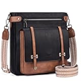 Crossbody Bags for Women,Multi Pocket Crossbody Purses Vegan Leather Shoulder Handbags Travel Purse Adjustable Strap