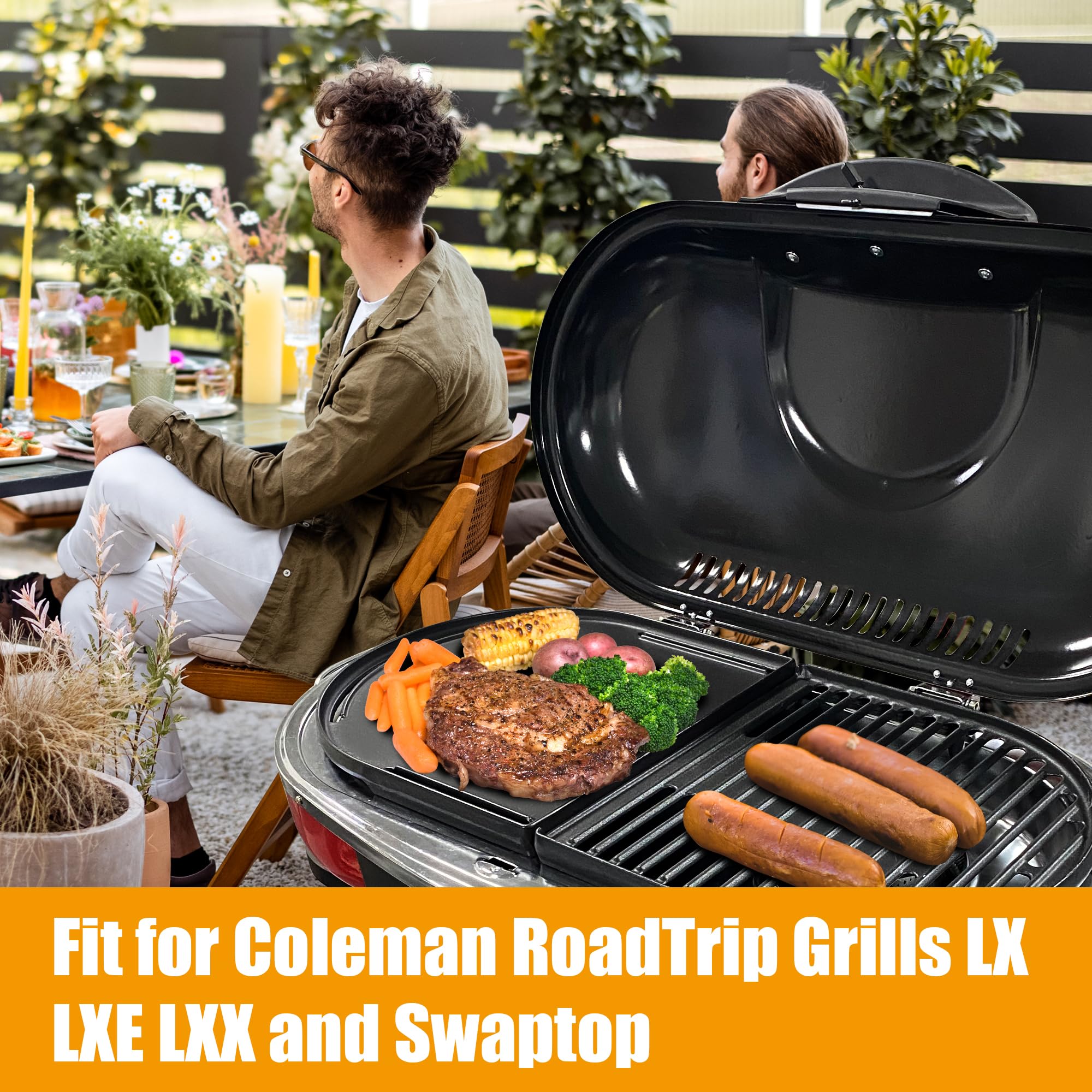 Amazon.co.jp: BBQ-PLUS 鋳鉄グリル格子 Coleman ロードトリップ 