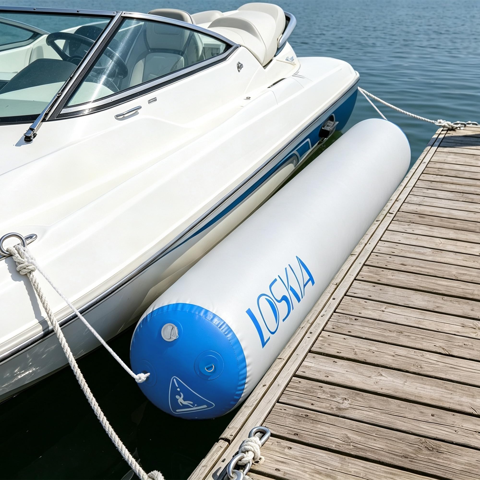 6FT/10FT Inflatable Boat Fenders for Docking, Large Boat Bumpers, Large Dock Fenders Bumpers for Fishing Boat, Yachts, Pontoon Boat and Jet Ski