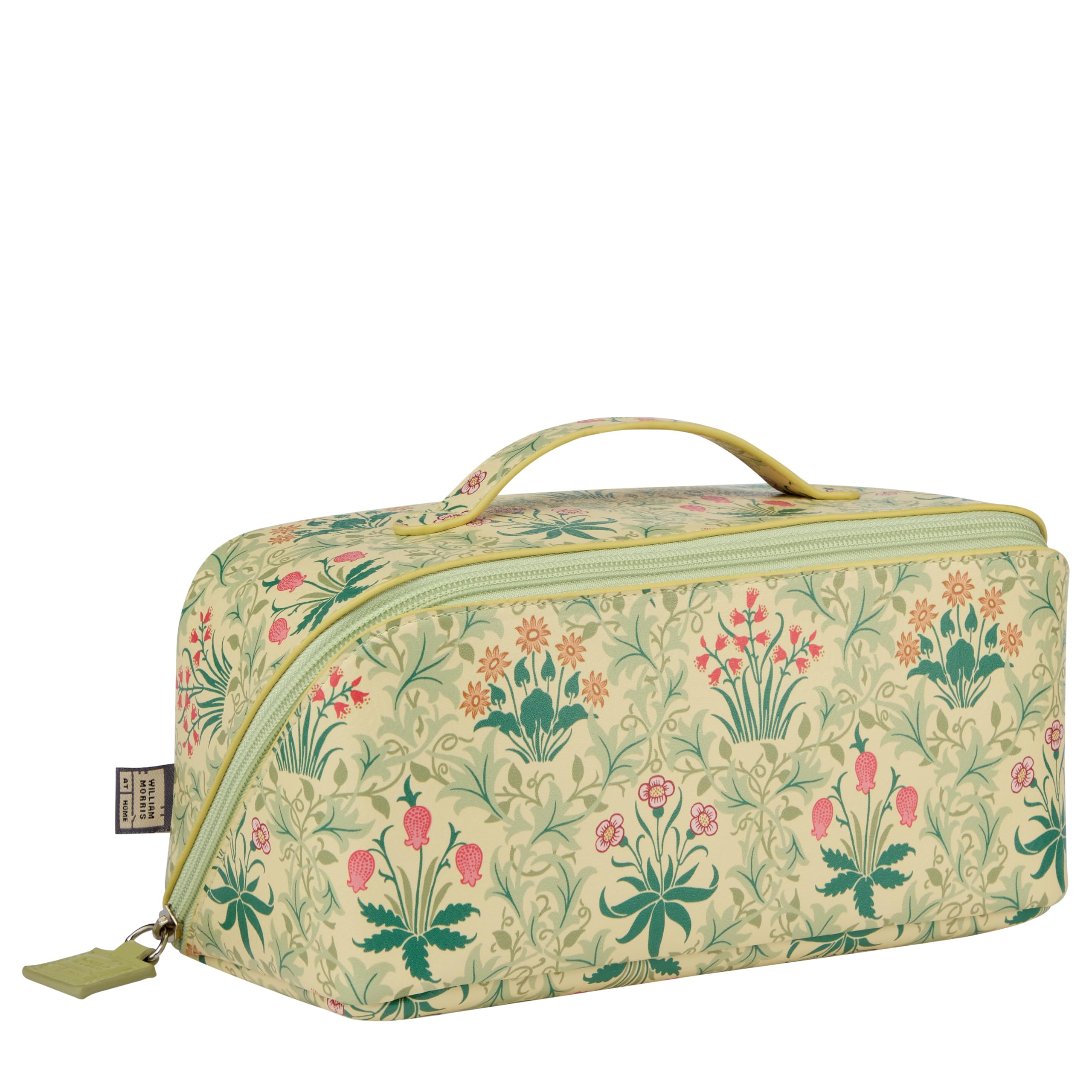 William Morris at Home Wash Bag, Zip Pull Toiletry Beauty Storage Bag Opens Flat, Makeup Organiser, Travel Size, Vegan and Cruelty Friendly, Gift for Her, H11.5 x W12.5 x L24.5 cm