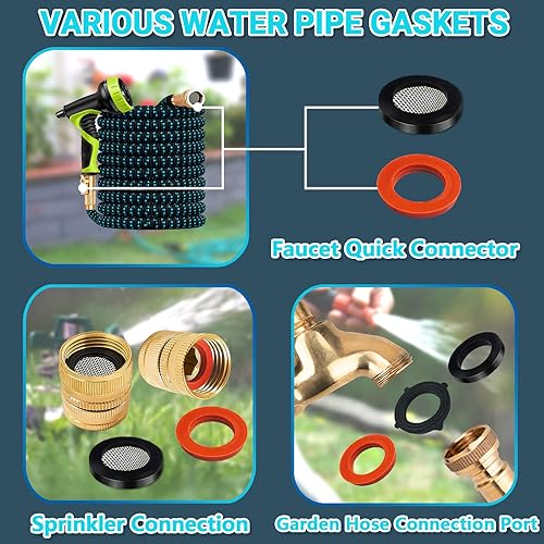 Miniatura 9 de KEZE Kit surtido de 1600 arandelas planas métricas y de fontanería para reparación de tuberías hidráulicas automotrices de grifos