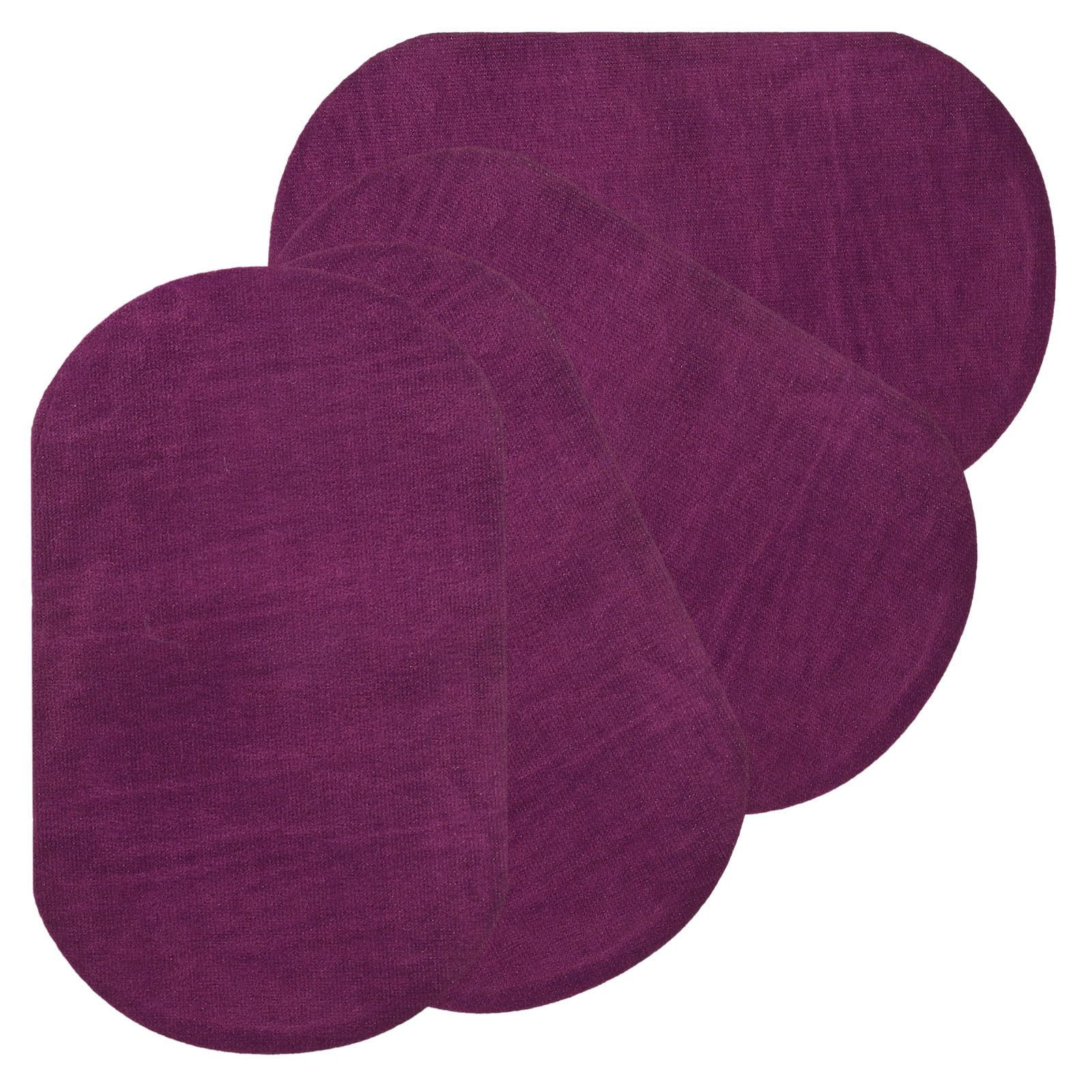 PATIKIL Parches termoadhesivos para planchar, 4 parches de terciopelo de 7 x 4 pulgadas, para reparar ropa, pantalones, camisas, chaquetas, reparación y decoración, color morado