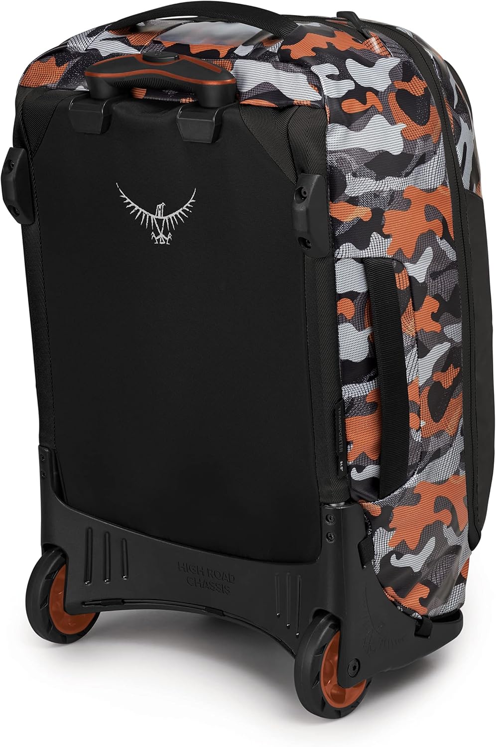 Osprey Transporter Wheeled 38L CarryOn Luggage, Black/Orange Camo, O/S Clothing