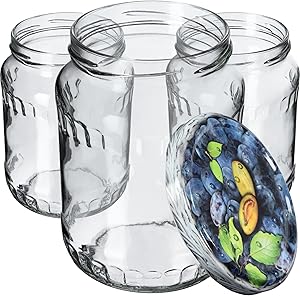 KADAX Lot De 50 Bocaux En Verre 315 Ml, Fi66 Pour Miel, Confiture Avec