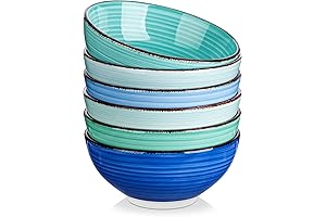 Bonita Cereal Bowls: Vibrant Blue Dishes for Food Network Creations