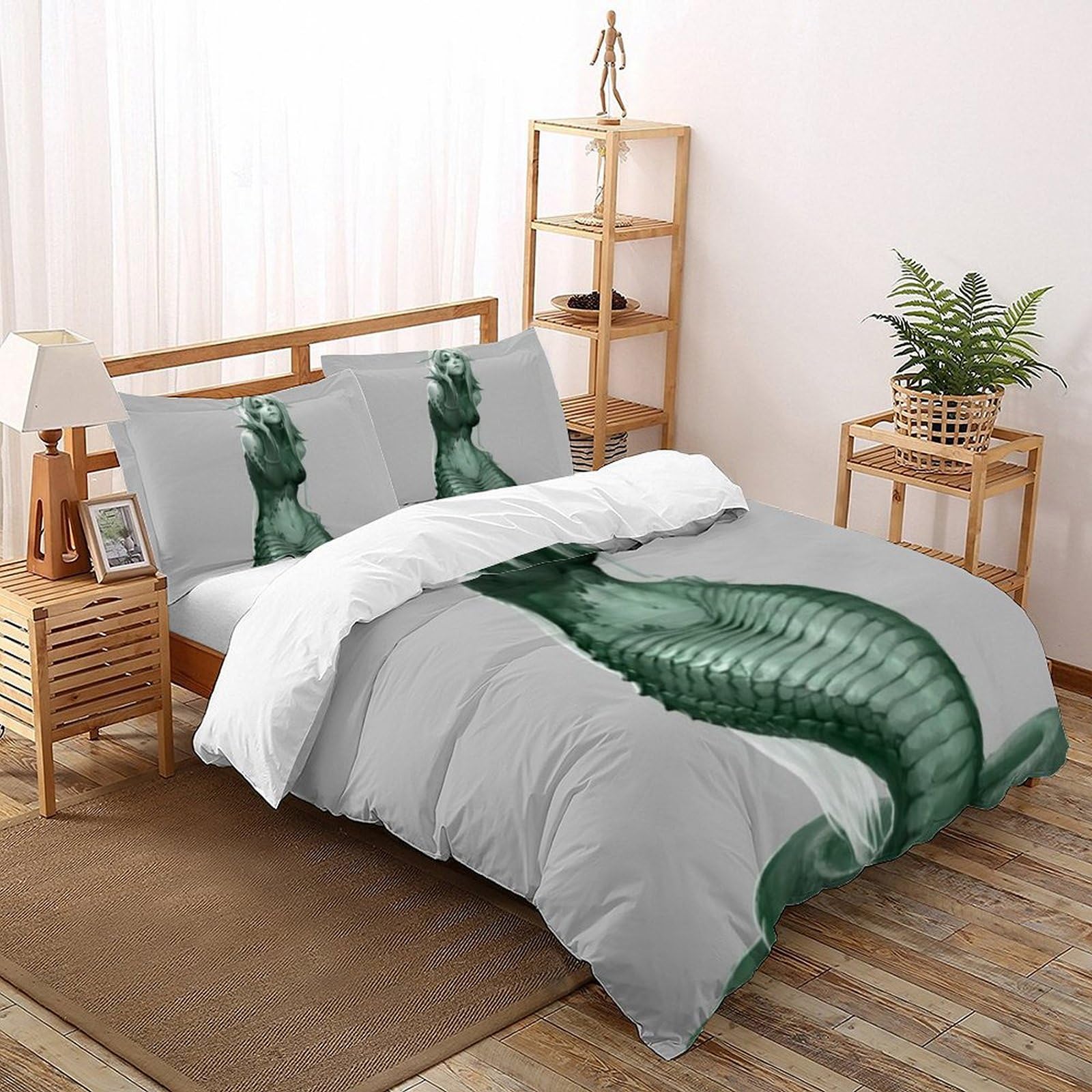 Housse de couette serpent 200x200cm pour éliminer le repassage et décorer la chambre de vos enfants