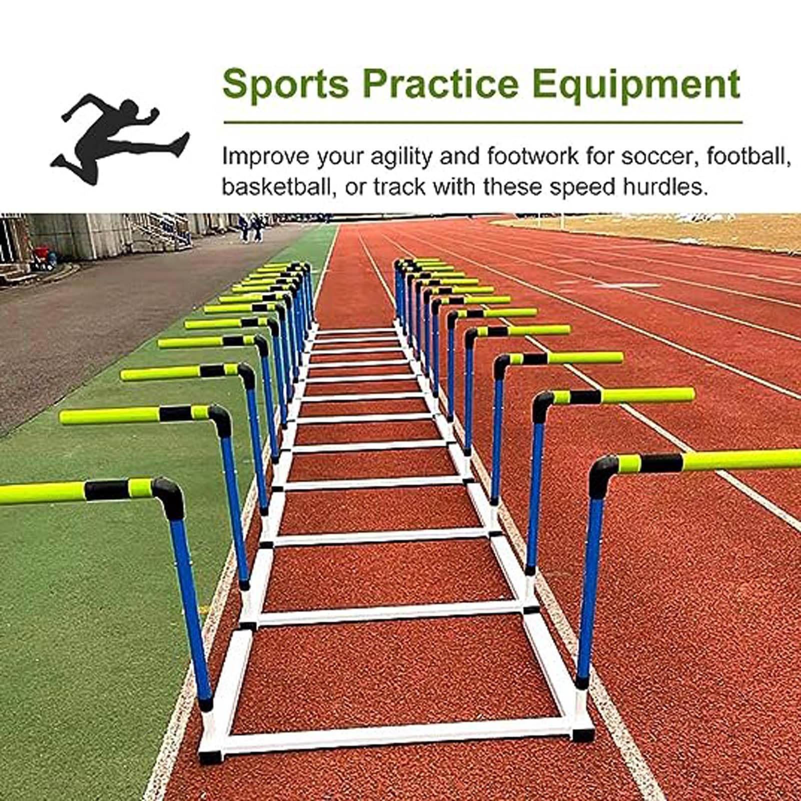 Vallas De Práctica De Espuma Y Metal para Atletismo, Vallas De Agilidad Ajustables para Atletas, Equipo De Entrenamiento Deportivo Al Aire Libre, Poste De Salto