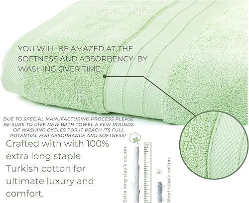 Miniatura 2 de Toallas de baño de lujo extra grandes y esponjosas, juego de 2 toallas de hotel de lujo para baño, hechas de algodón turco suave de calidad