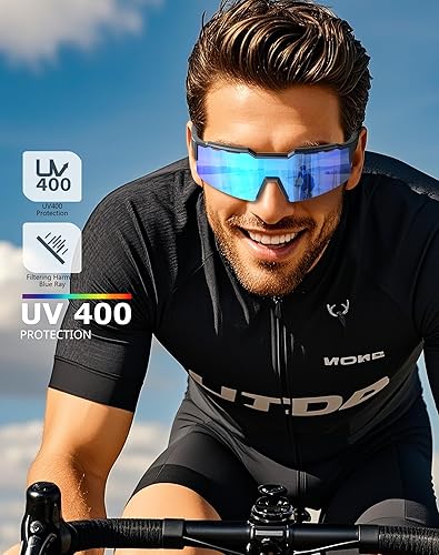 Miniatura 3 de KALIYADI Gafas de sol deportivas polarizadas para hombre, ciclismo, soles gafas de sol ligeras para correr, protección UV400, golf, pesca