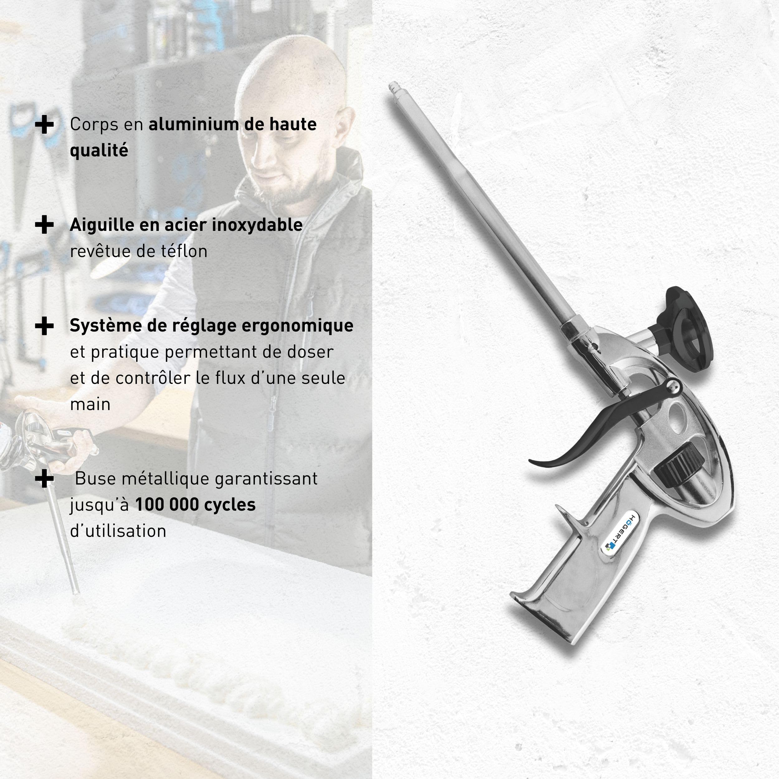 Hogert HT4R422 Pistolet à mousse