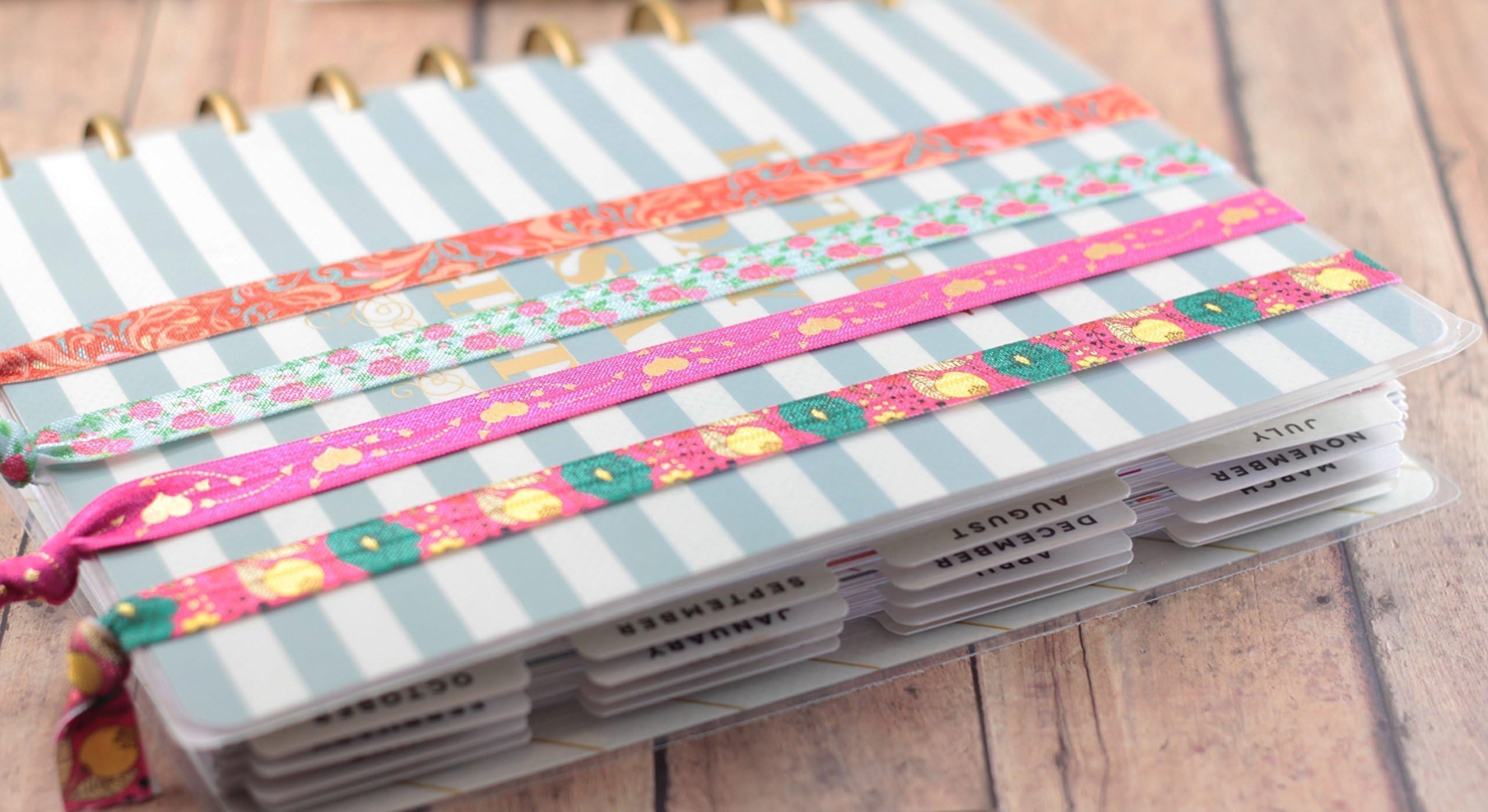 Bright Floral Bookmark or Planner Band