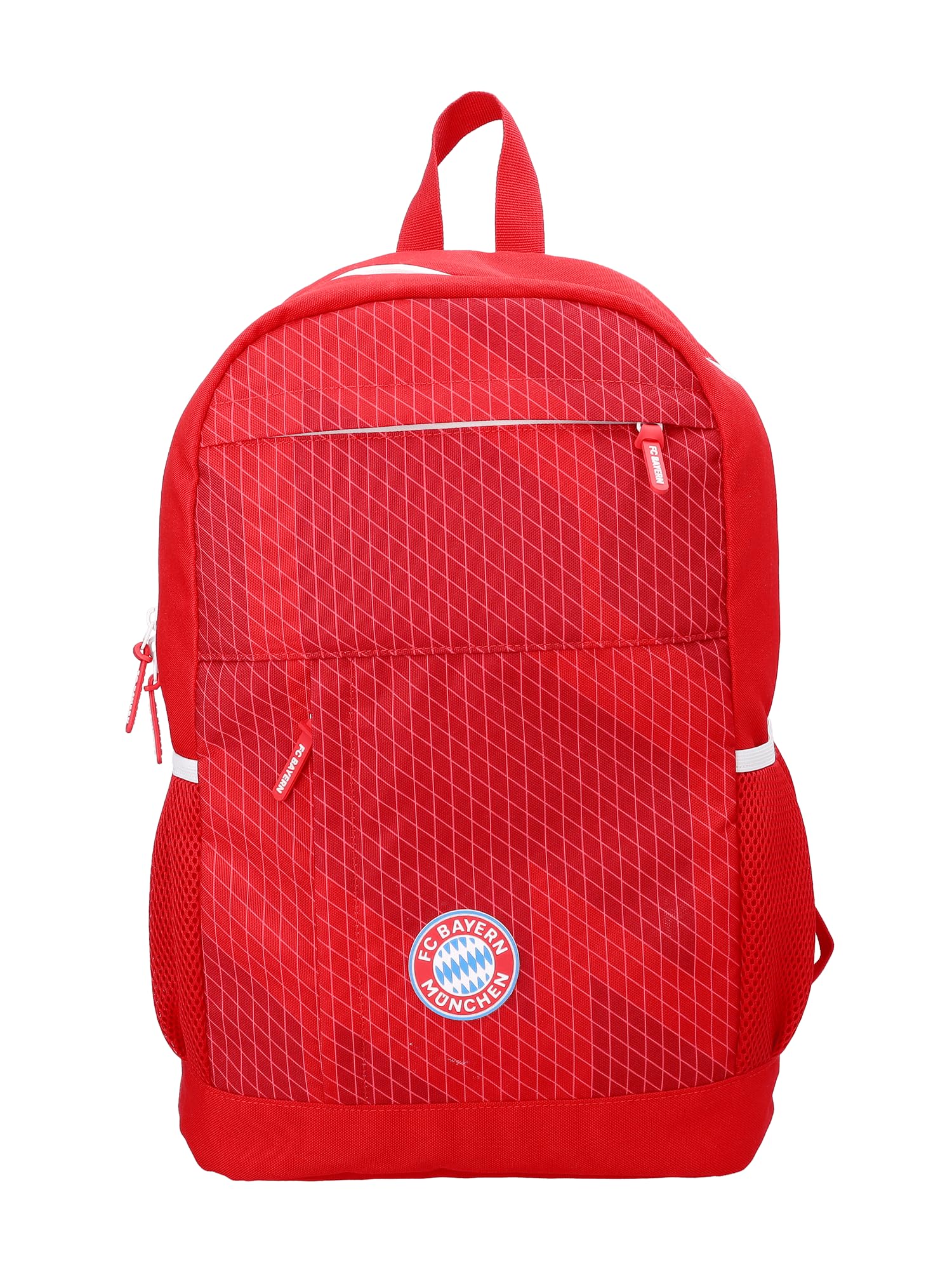 FC Bayern München Rucksack für Damen & Herren (Rot) I 15L Schulrucksack für Oberstufe & Uni mit Reflektoren I 100% recyceltes Polyester I Offiziell lizenziert