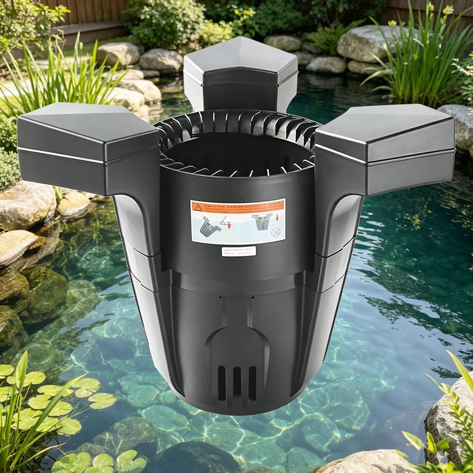 Skimmer Flotante para Estanques, Skimmer Flotante por SuccióN, Aspiradoras para Estanques de JardíN, Opciones de Potencia de 43 W / 75 W, Ideal para Mantenimiento de Jardines 75W