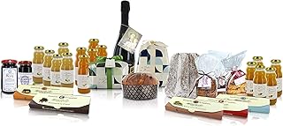 Ferrari & Arrighetti Deluxe Xmas Gift Hamper, Selection of Traditional Sweet Treats: Panettone, Pandoro, Wine, Cookies, Ja...